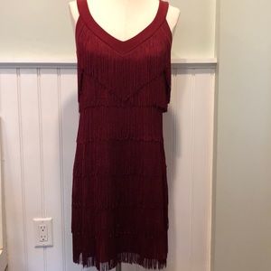Red flapper style dress